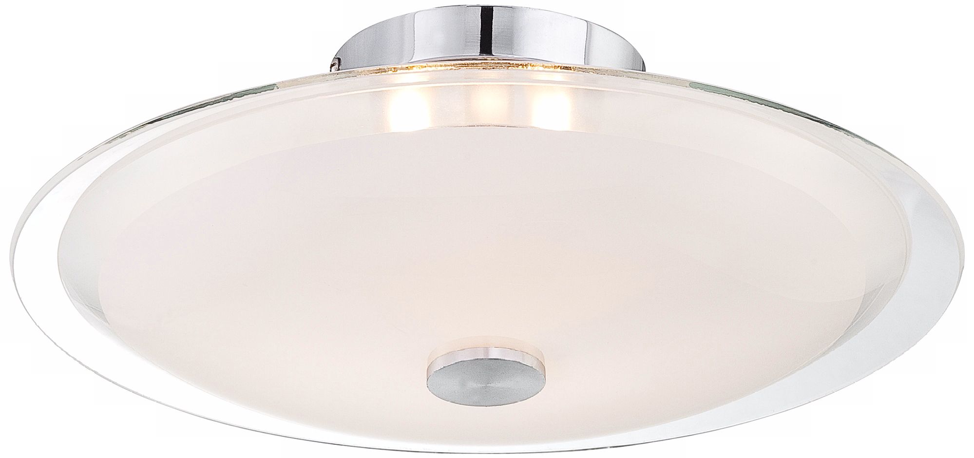 Possini Euro Glass Disk 15" Wide Round Ceiling Light P1371 Lamps Plus