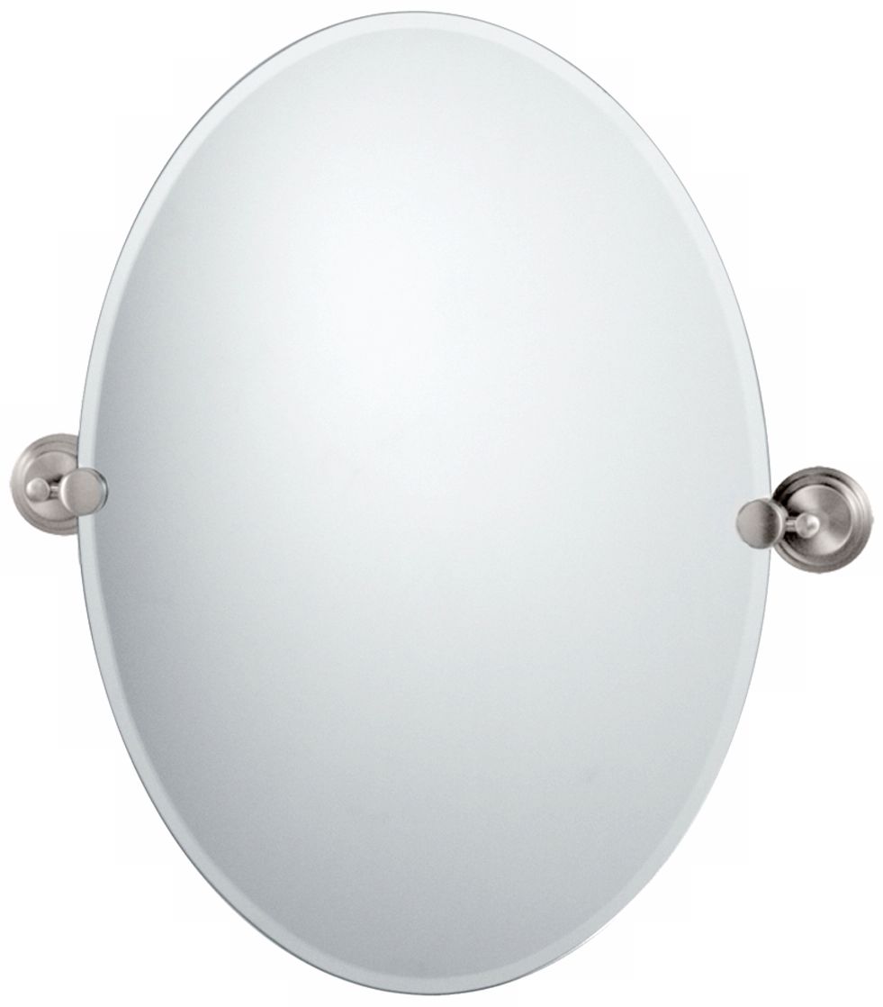 Gatco Marina Satin Nickel 26 1/2" High Tilt Wall Mirror P7952