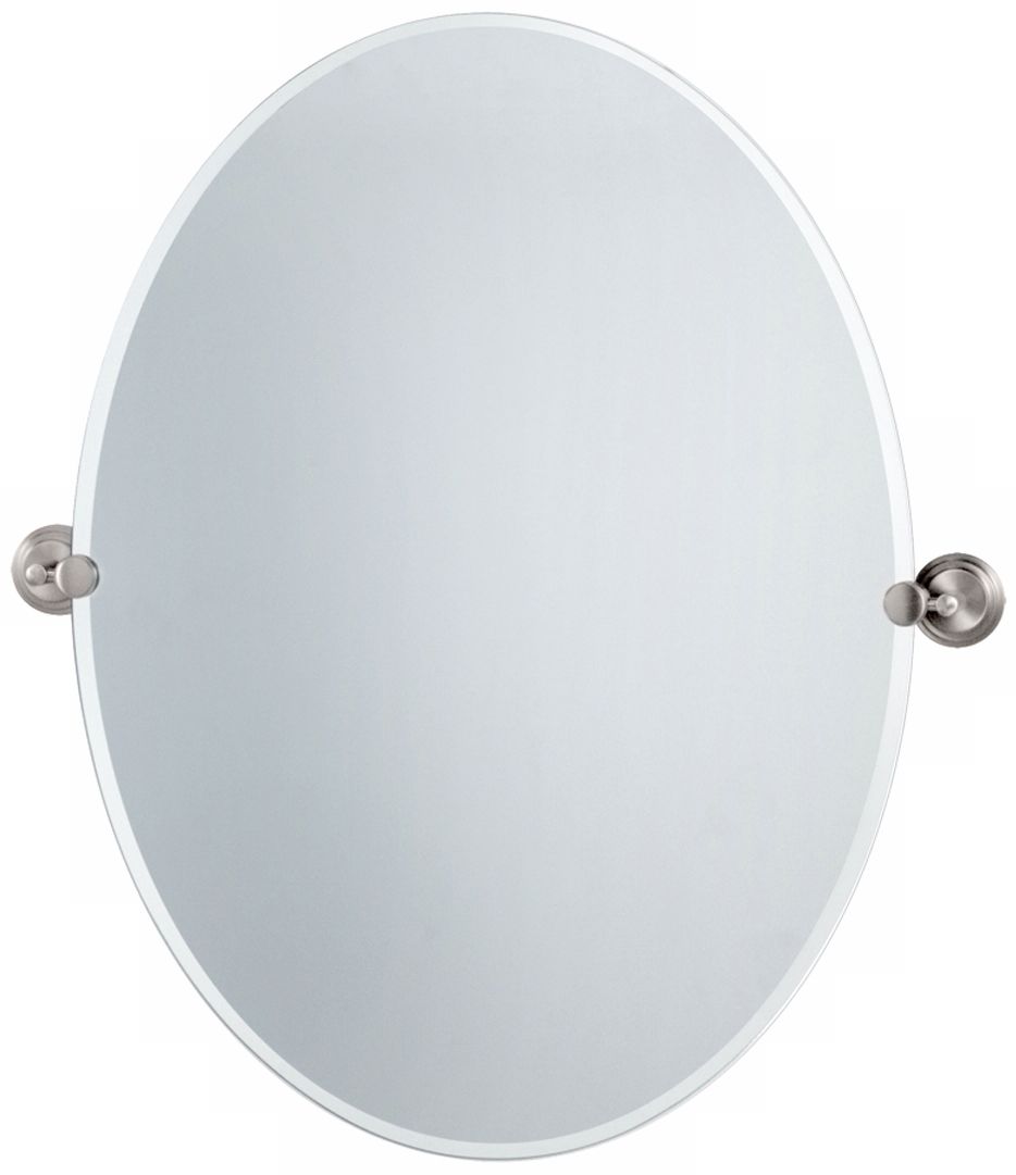 Gatco Marina Satin Nickel 28 1/2" High Tilt Wall Mirror P7995