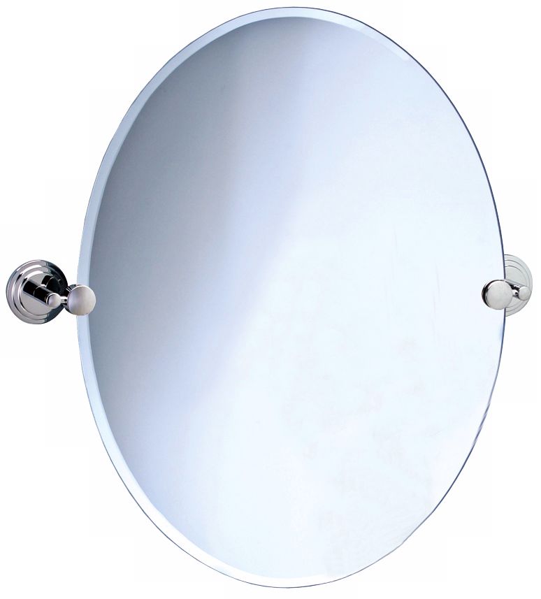 Gatco Marina Chrome Finish Oval 32" High Tilt Wall Mirror P7998
