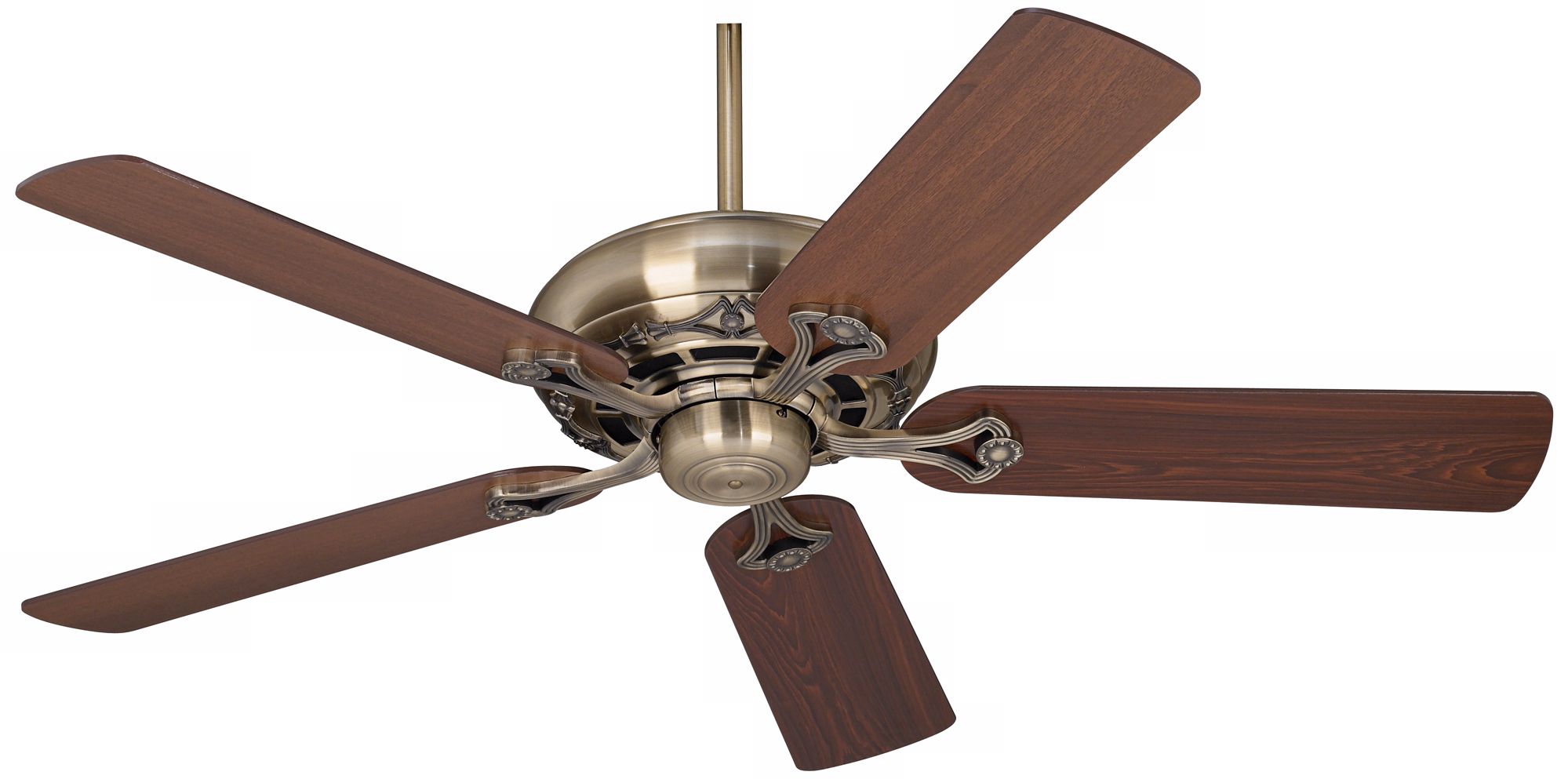 52" Casa Vieja Trilogy Antique Brass Ceiling Fan R0100 Lamps Plus