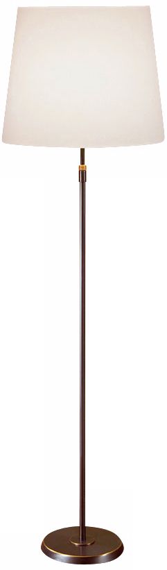 Holtkoetter Hand Brushed Old Bronze White Shade Floor Lamp T2170