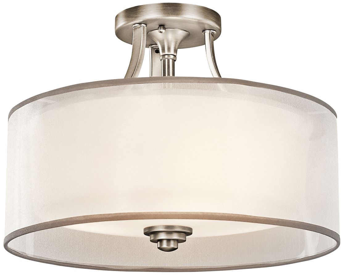 Kichler Lacey 15" Wide Antique Pewter Ceiling Light T4517 Lamps Plus