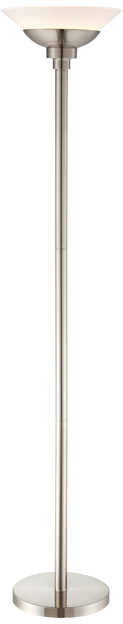 Metro Brushed Nickel Torchiere Floor Lamp T5000 Lamps Plus