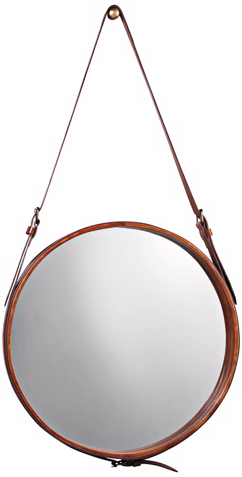 Jamie Young Leather Strap 16" Round Wall Mirror U3447 Lamps Plus