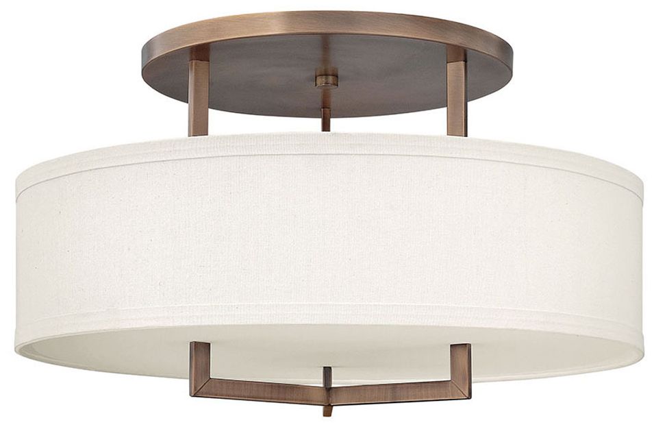Hinkley Hampton 26" Wide Brushed Bronze Ceiling Light U3671 Lamps Plus