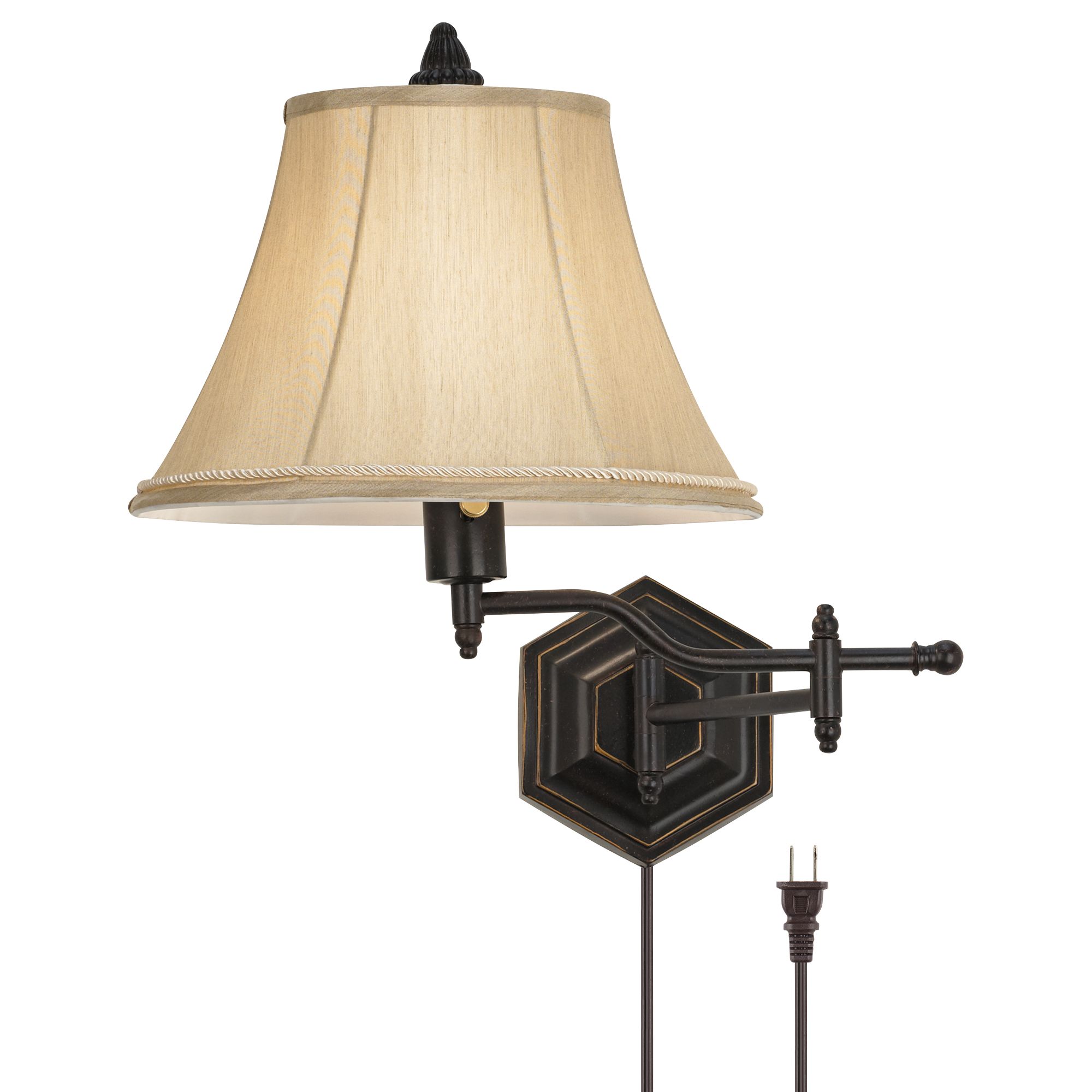 Hexagon Swing Arm PlugIn Wall Lamp U8596 Lamps Plus