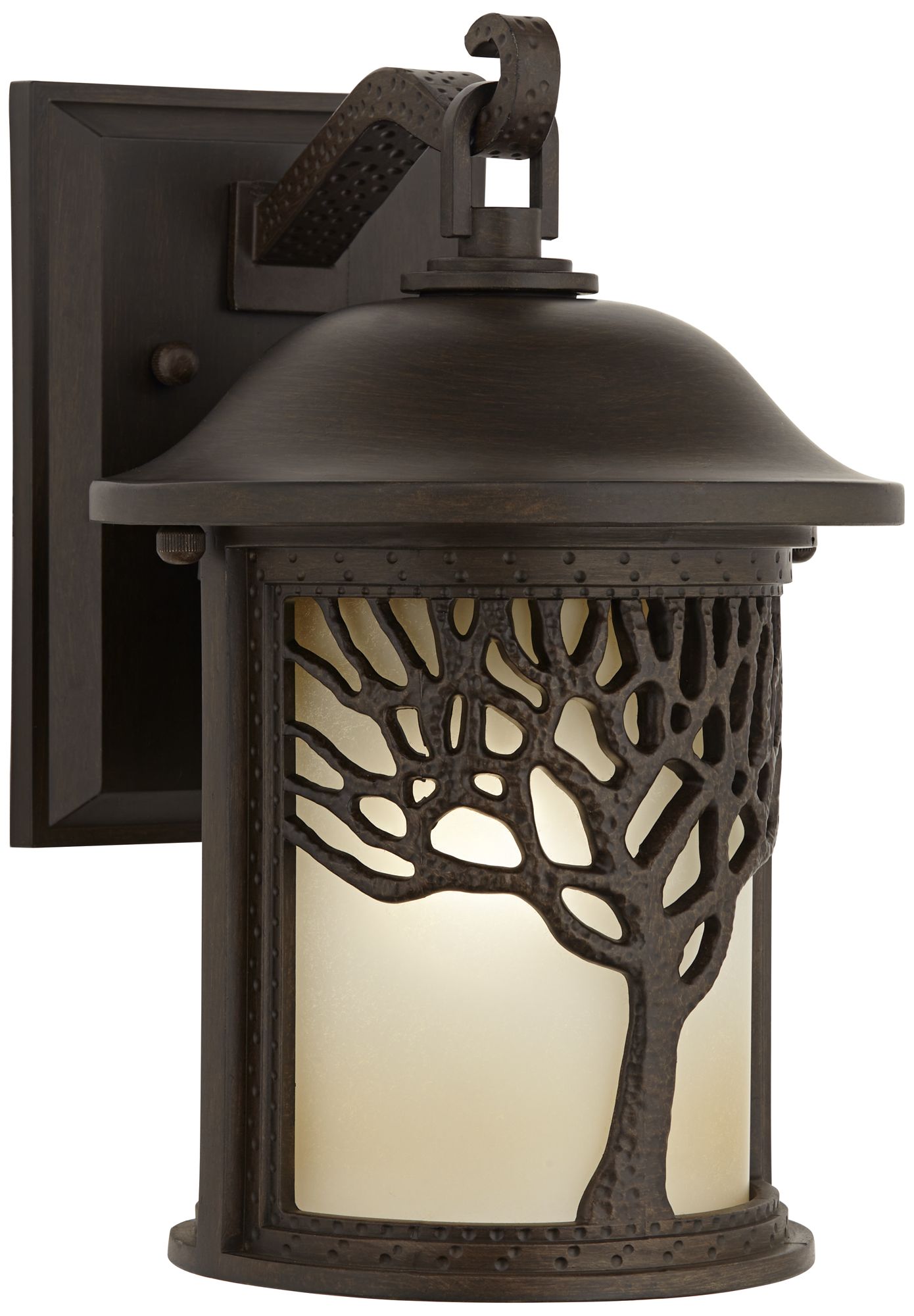 Bronze Mission Style Tree 12 1/4" High Outdoor Wall Light U9313