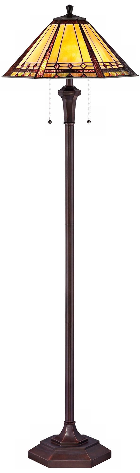Arden Tiffany Style Quoizel Floor Lamp V1691 Lamps Plus