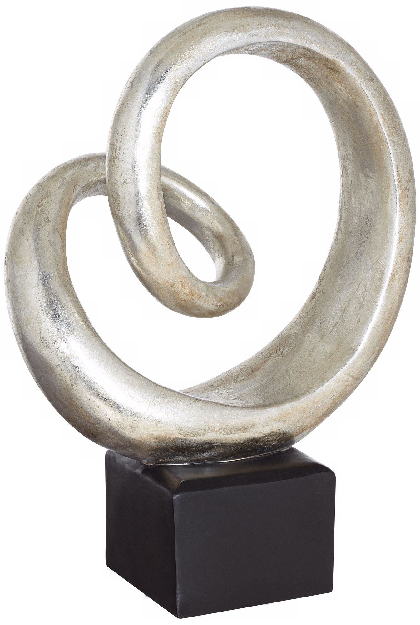 Slanted Spiral 16" High Silver Finish Modern Sculpture V2540 Lamps
