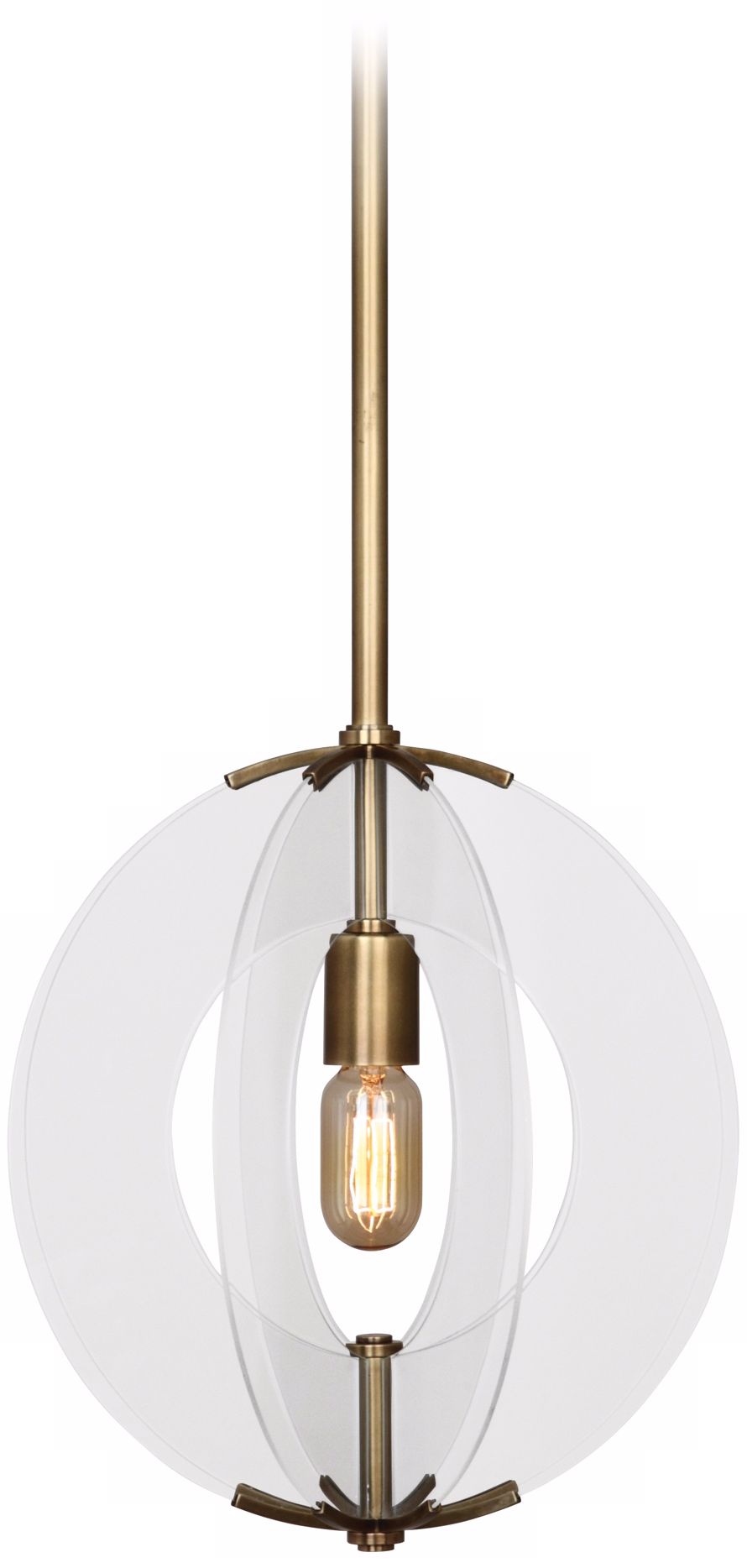 Robert Abbey Latitude 13 1/4" Wide Aged Brass Pendant Light V4930