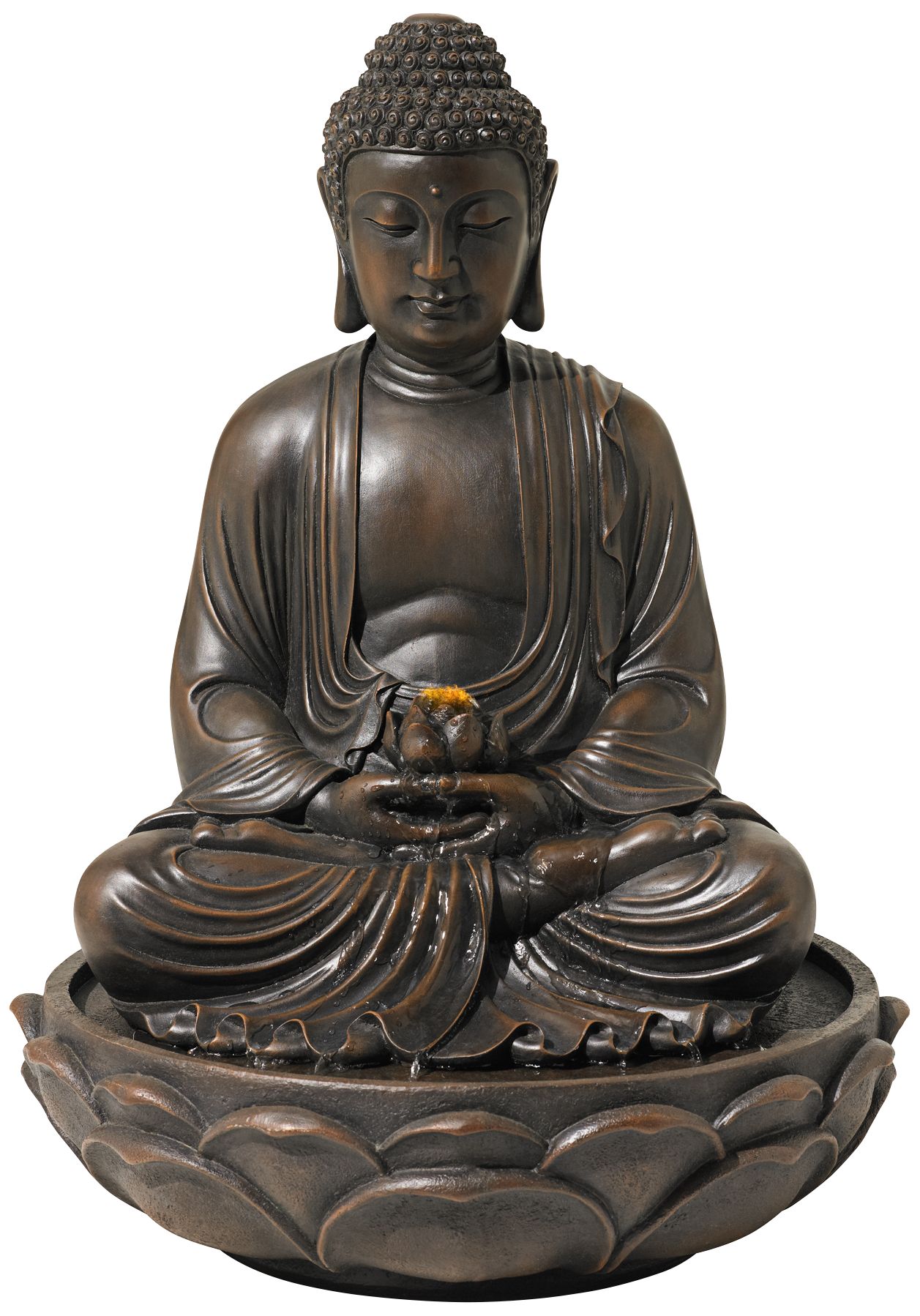 Meditating Bronze Seated 27 1/2" High Buddha Fountain V7990 Lamps Plus