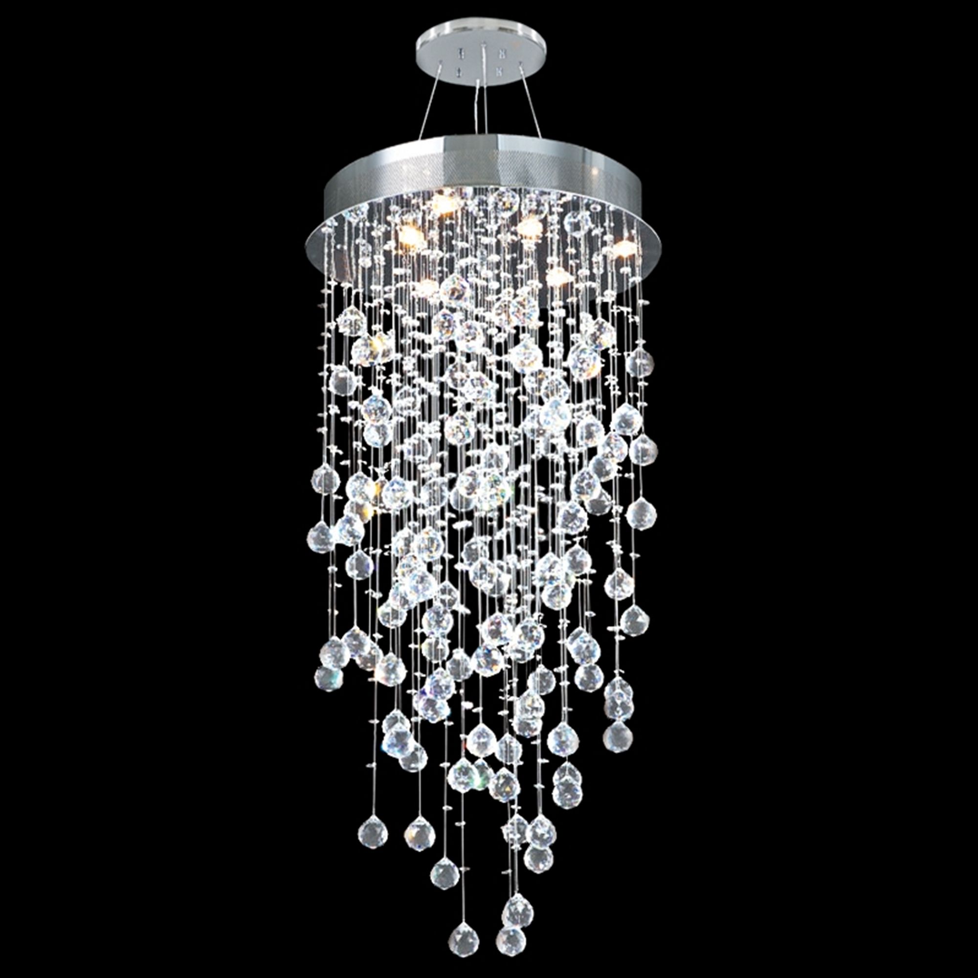 James Moder Crystal Rain 20" Wide Silver Chandelier W5844 Lamps Plus