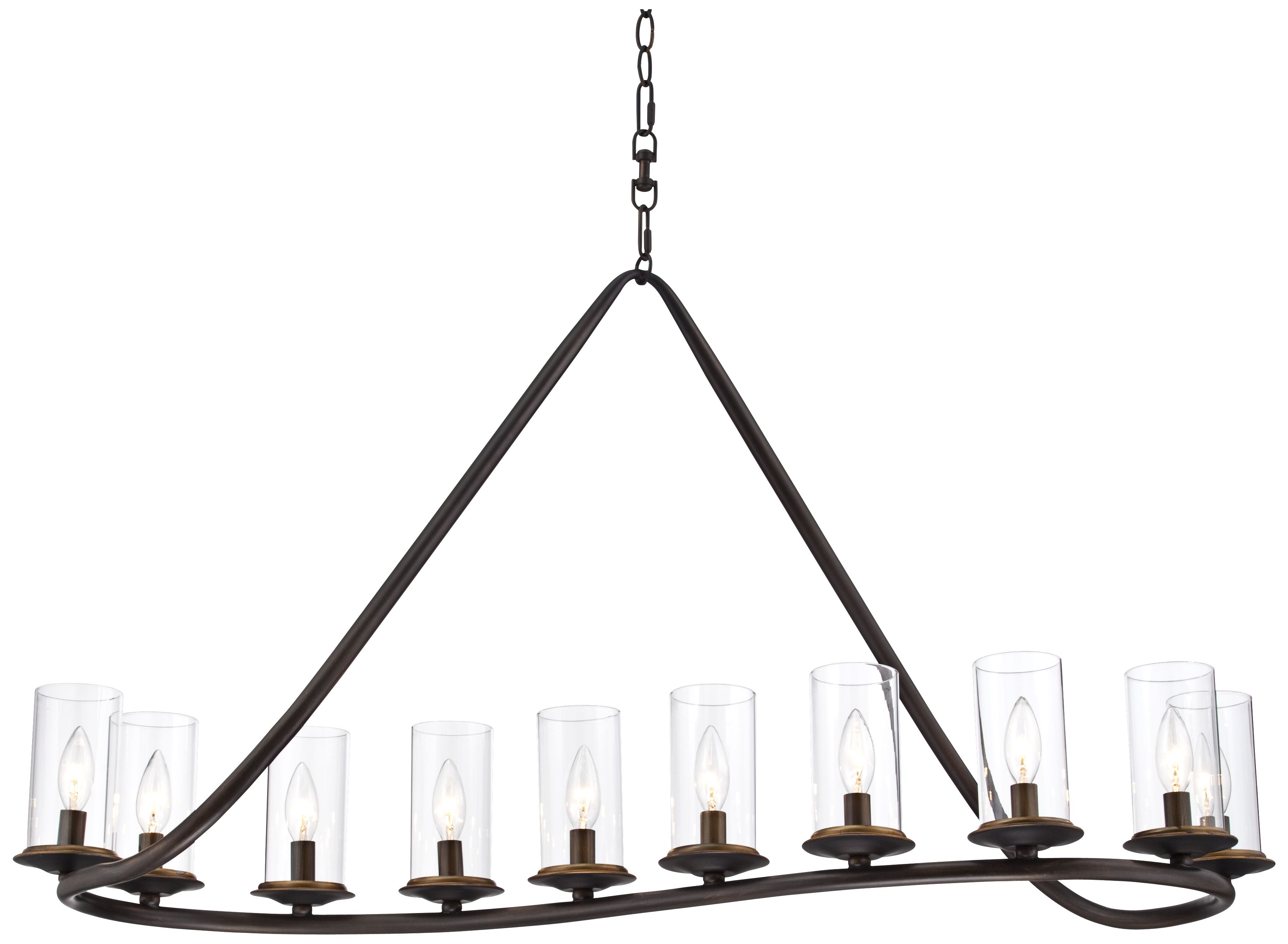 Heritage 44" Wide Bronze 10Light Island Chandelier W6827 Lamps Plus