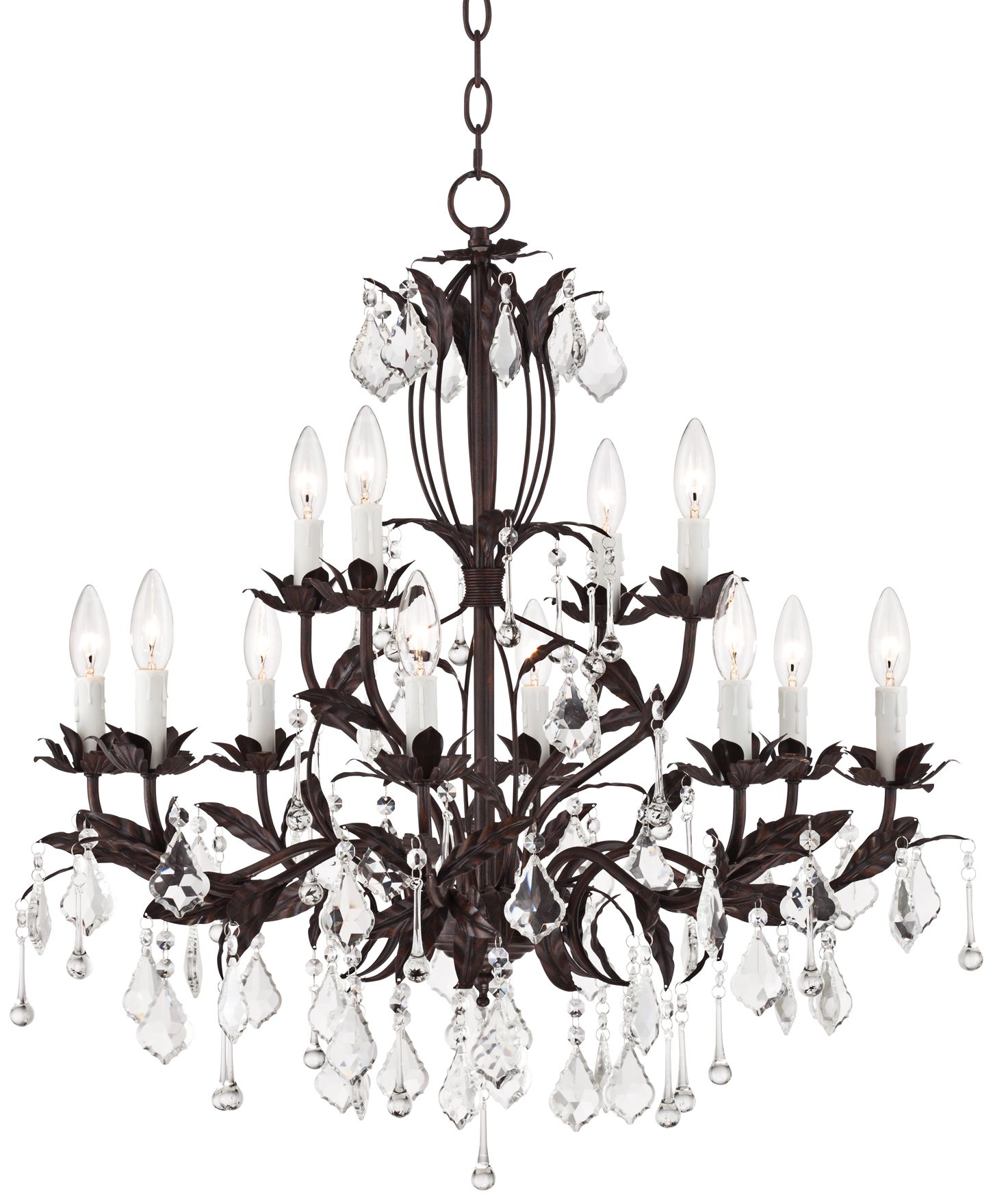 Kathy Ireland Venezia 12Light 28" Wide Bronze Chandelier X4971