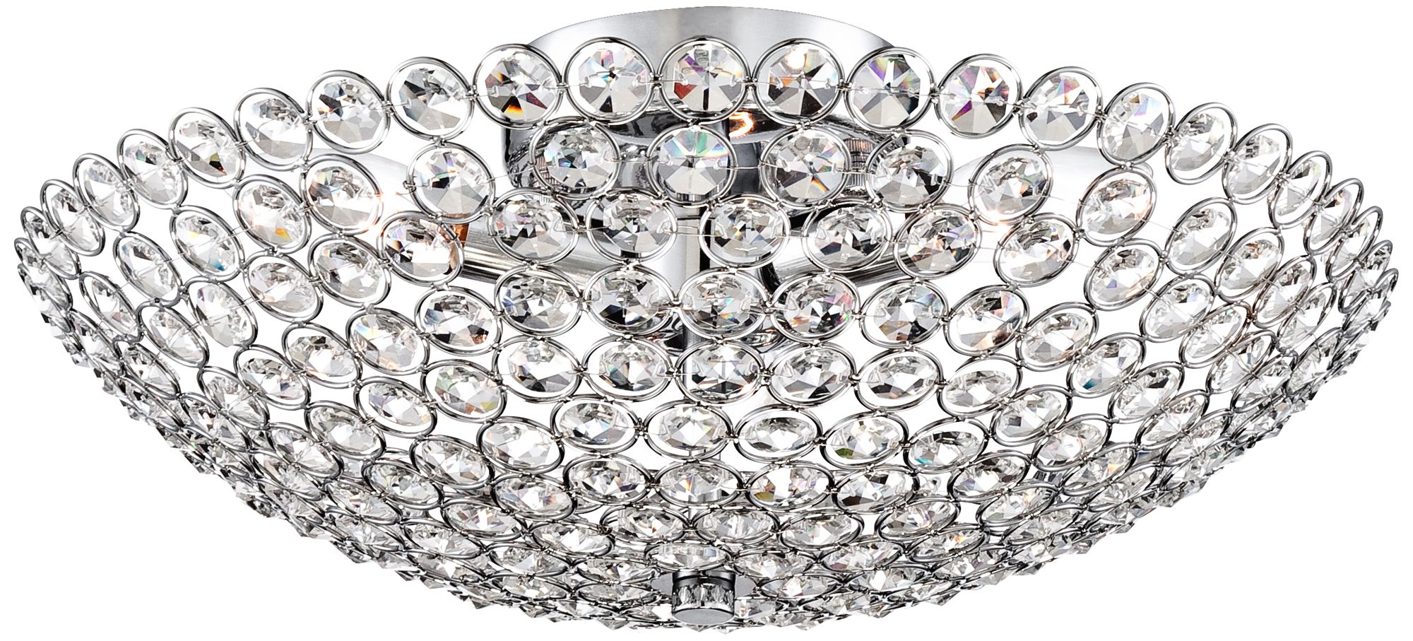 Possini Euro Design Geneva 16" Wide Crystal Ceiling Light