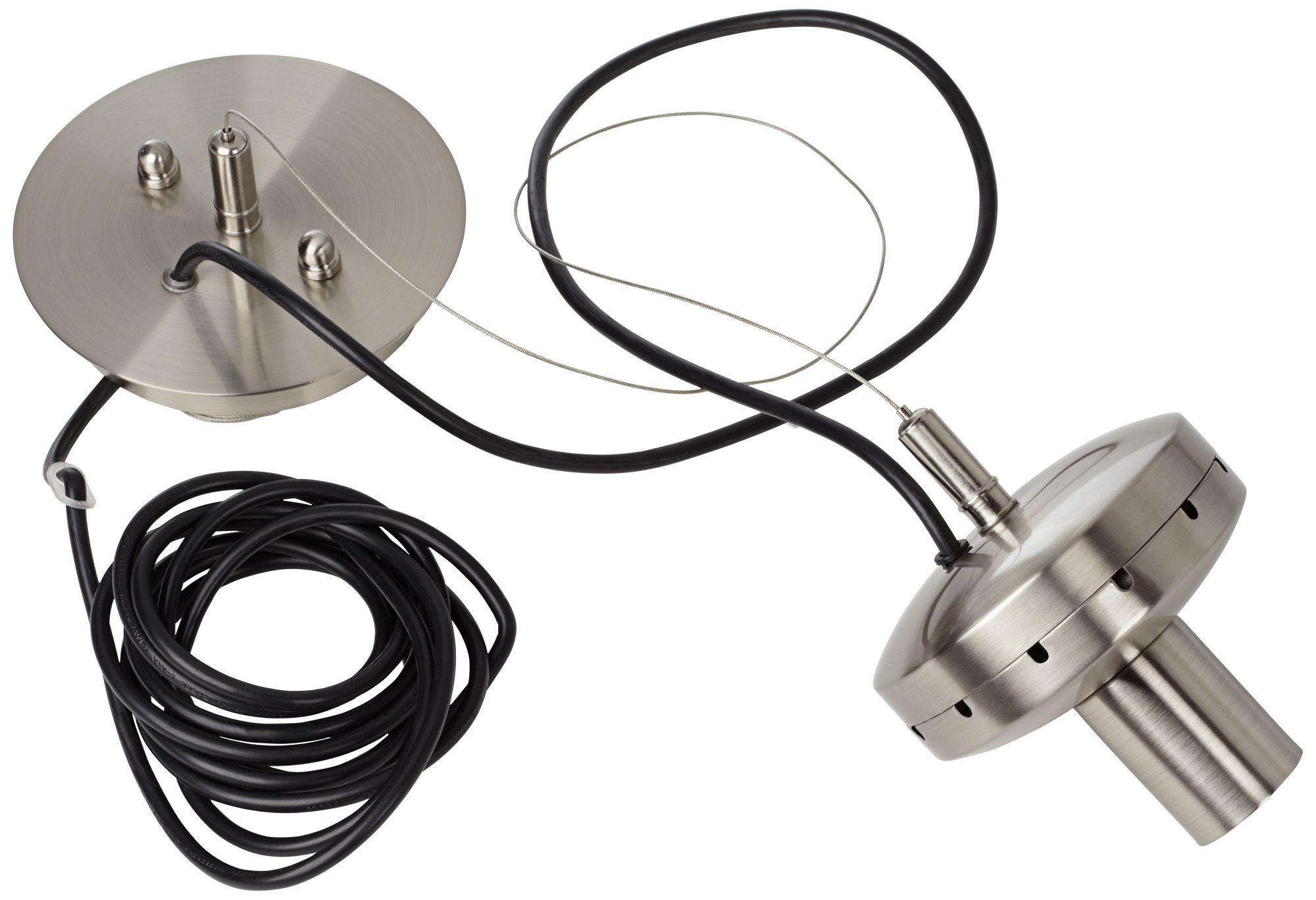 Brushed Nickel DIY Pendant Chandelier Adapter Kit X9875 Lamps Plus