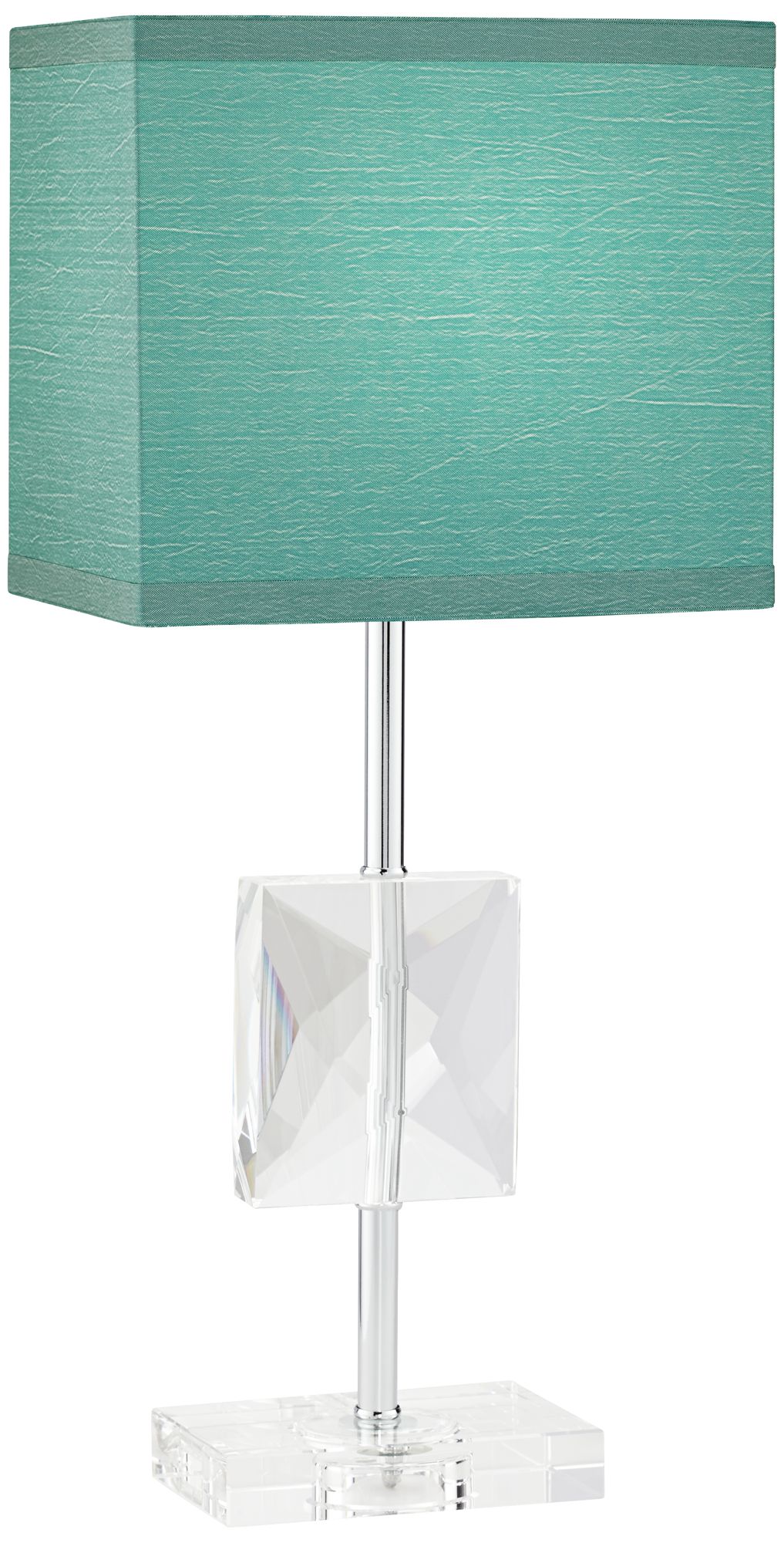 Clara 18" high Donna Crystal Teal Blue Accent Table Lamp Y4766
