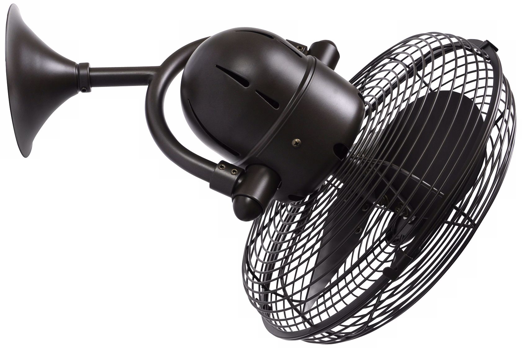 Kaye 13" Textured Bronze Oscillating Table or Wall Fan Y4788 Lamps