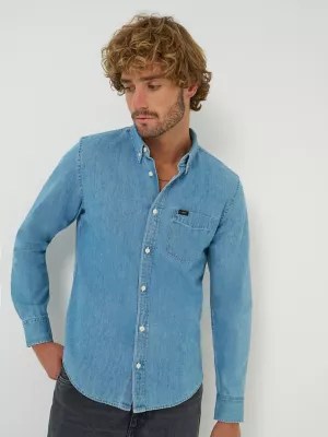 Men's Lee Denim Button Down Shirt