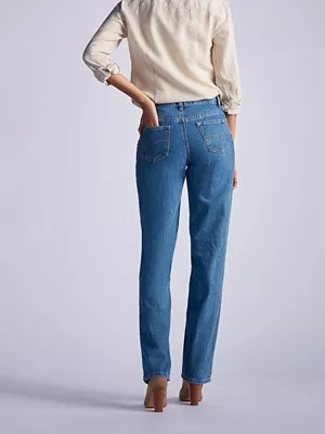Women’s 100 Cotton Relaxed Fit Straight Leg Jean (Petite)