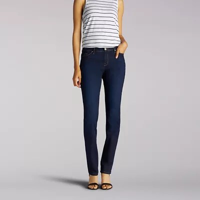 Slimming Fit Rebound Slim Straight Leg Jeans Petite Lee