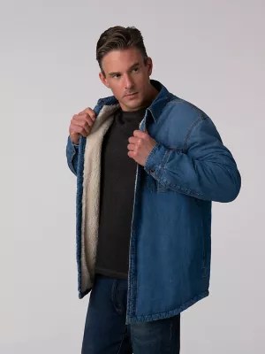 Men's Denim Sherpa Lined Shirt Jacket Lee