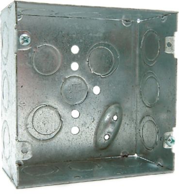 4" Steel Square Electrical Outlet Boxes" 11/4" Deep 1/2" K.O