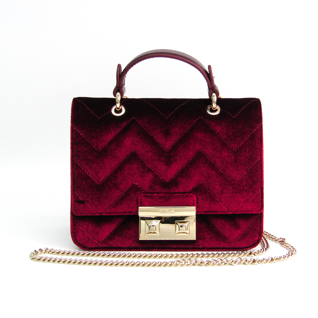 Furla BELLA BQZ4 VE0 Women's Leather Handbag,Shoulder Bag Dark Red