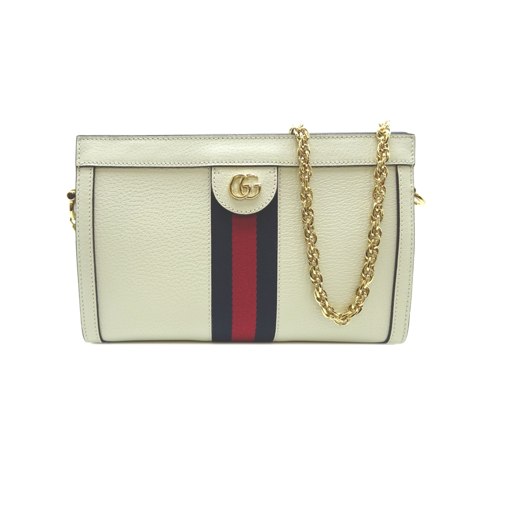 Gucci Ophidia Chain Shoulder Ladies Bag 503877 Leather White