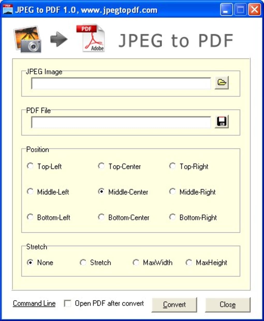 JPEG to PDF Download for Windows Free
