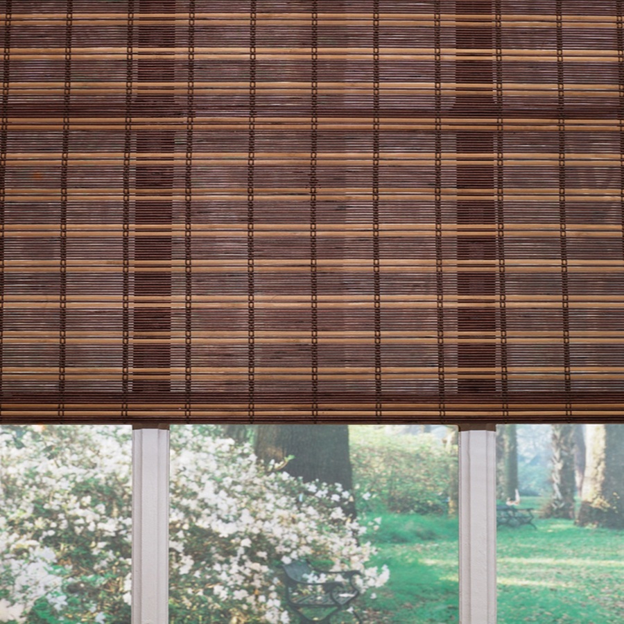 Shop Levolor 60in L Fruitwood Light Filtering Woven Wood Natural Roman