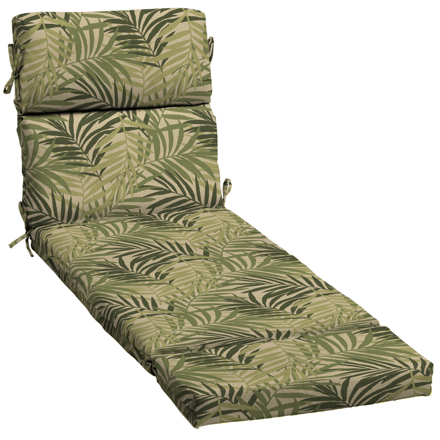 Shop Garden Treasures North Palm Leaf Patio Chaise Lounge Cushion at