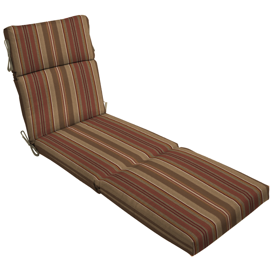 Lowes Outdoor Chaise Lounge Cushions Shop Stripe Chili Patio Chaise Lounge Cushion at