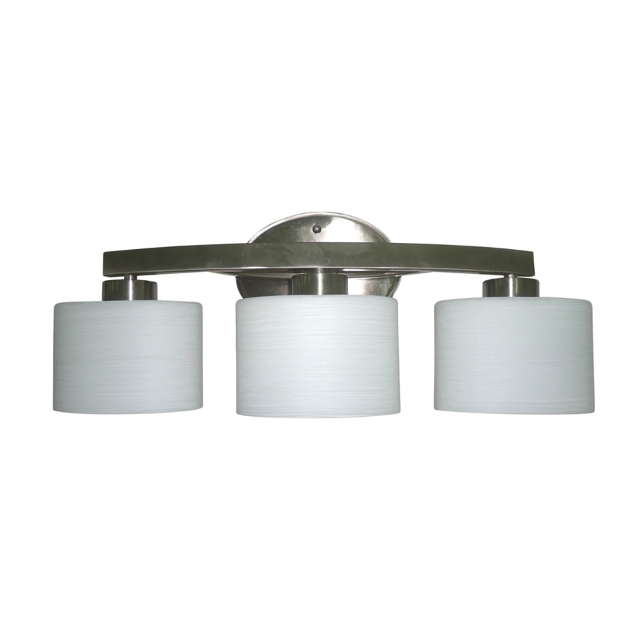Shop allen + roth 3Light Merington Brushed Nickel Bathroom Vanity