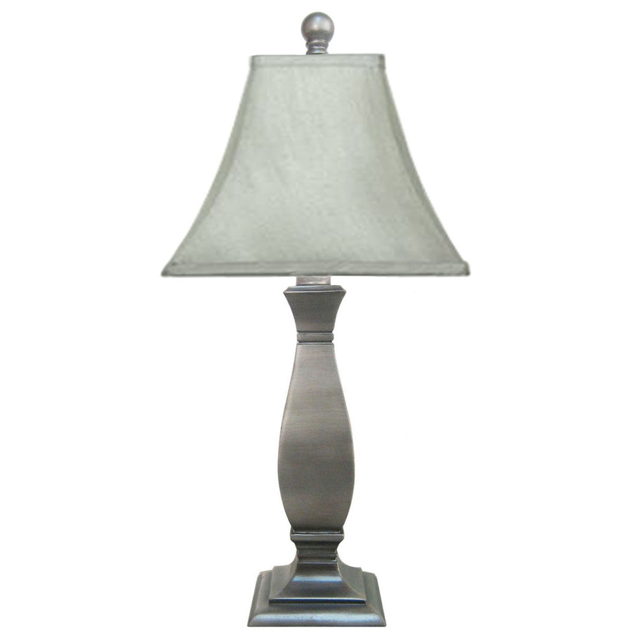 Shop Jimco 18in Silver Indoor Table Lamp with Fabric Shade at