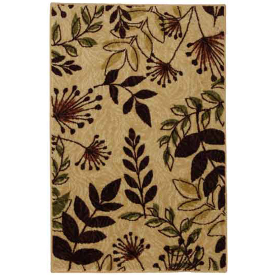 Shop Mohawk Home Laurel Leaves Multi Rectangular Cream ... (900 x 900 Pixel)