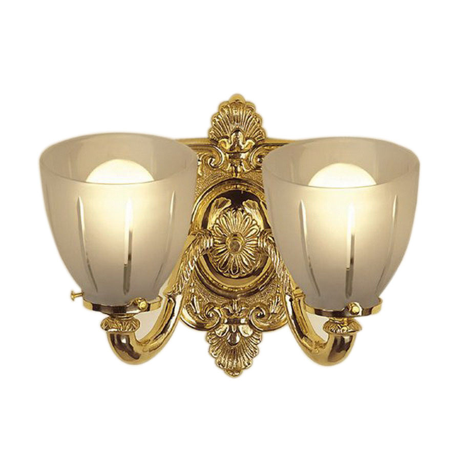 Shop JVI Designs 2Light Polished Brass Standard Bathroom Vanity Light
