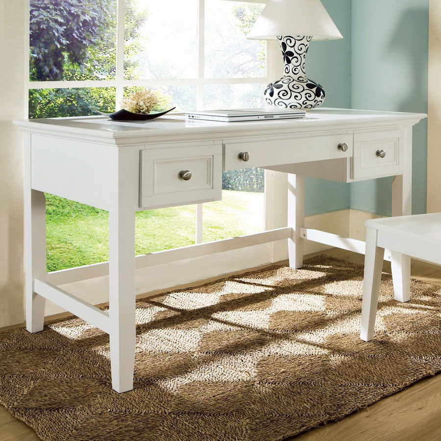 Writing Desk White Magnolia Traditional Antique White Writing Desk