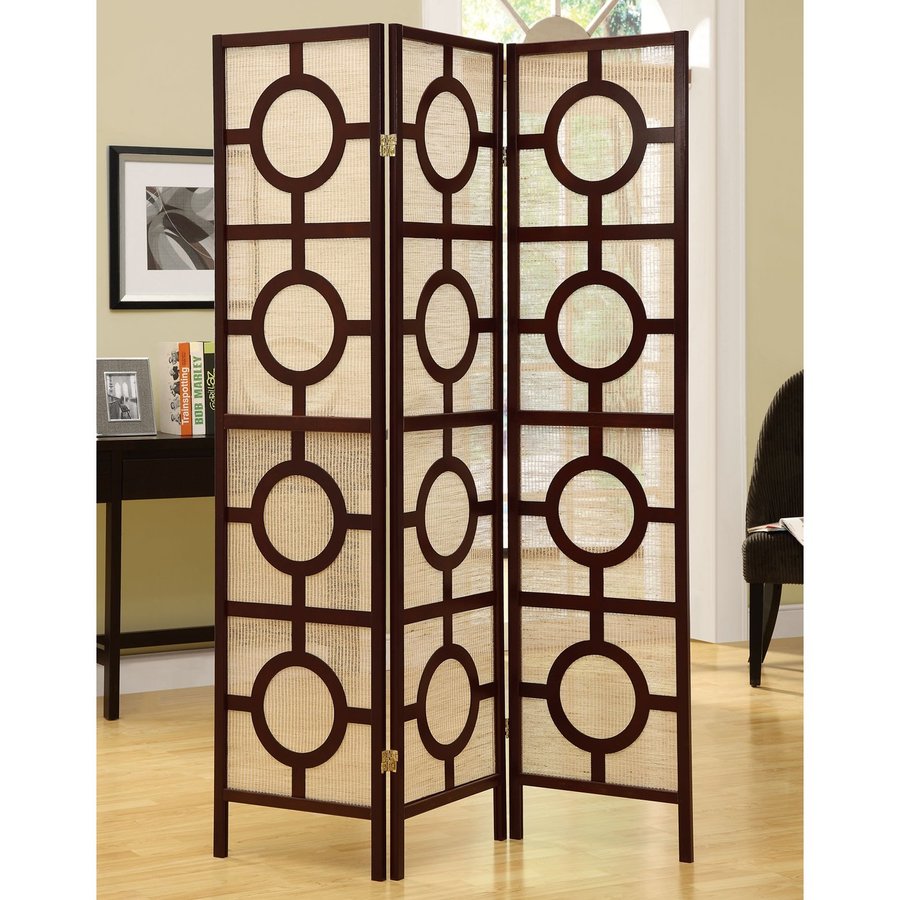 Shop Monarch Specialties 3Panel Cappuccino Folding Indoor Privacy