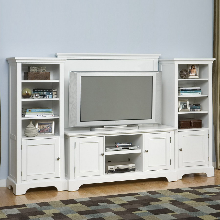 Shop Home Styles Naples White Television Entertainment Center at