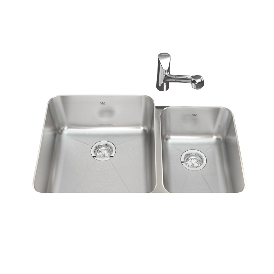Shop Kindred 18Gauge DoubleBasin Undermount Stainless Steel Kitchen