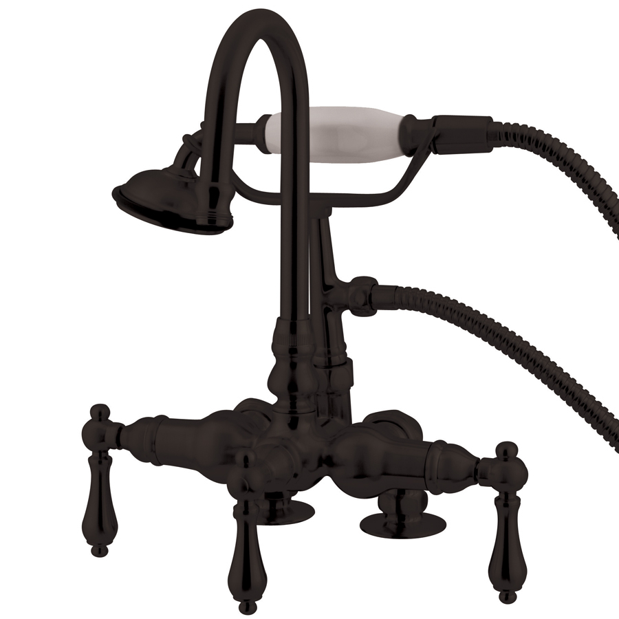 Oil Rubbed Bronze Clawfoot Tub Faucet Shop Kingston Brass Vintage Oil Rubbed Bronze 3Handle Fixed Clawfoot