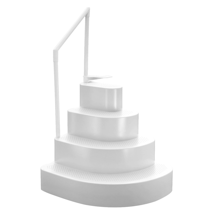 Shop Blue Wave Wedding Cake 54in Polyethylene DropIn Pool Steps Hand