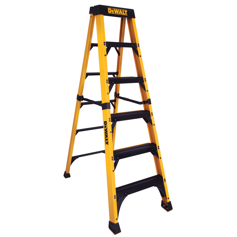 Shop DEWALT 6ft Fiberglass 500lb Type IAA Step Ladder at