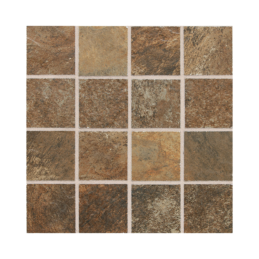 Shop American Olean 12in x 12in Regent Mosaics Brown Ceramic Mosaic