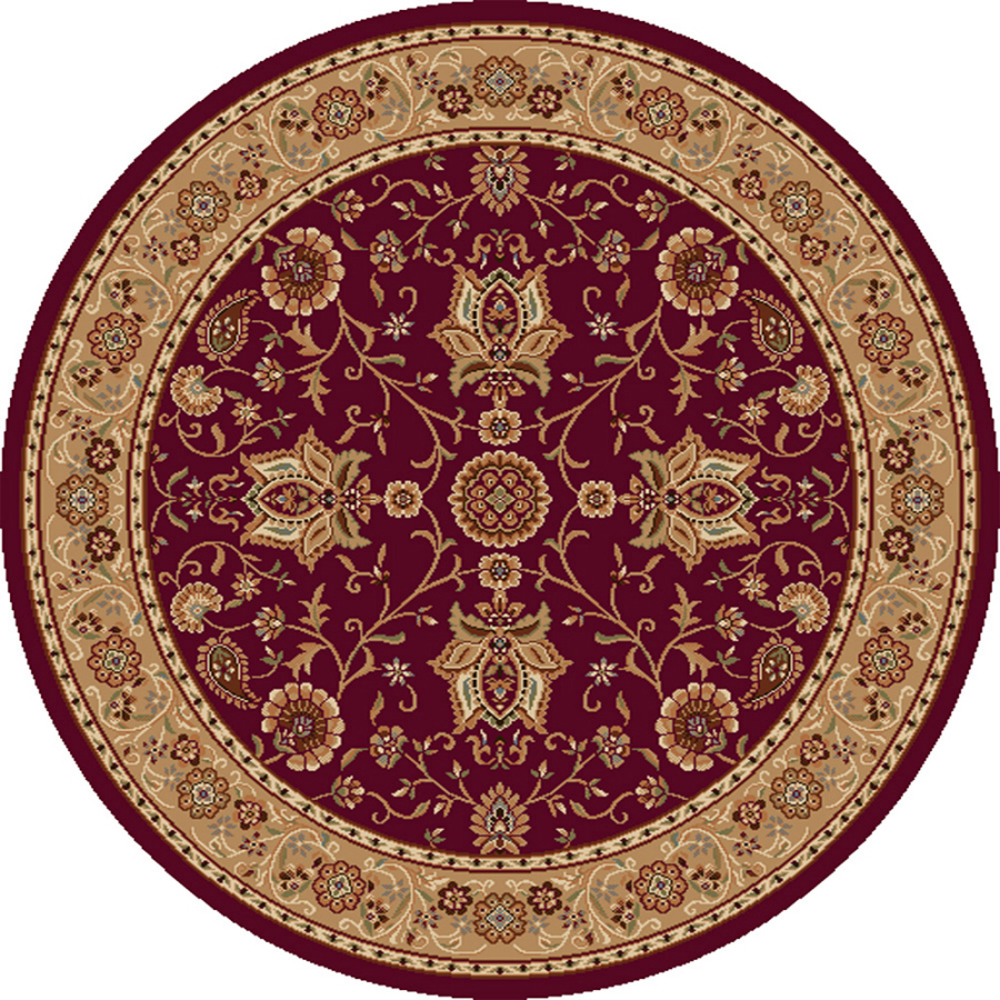 Shop Home Dynamix Rome Round Red Woven Area Rug (Common: 8 ... (900 x 900 Pixel)