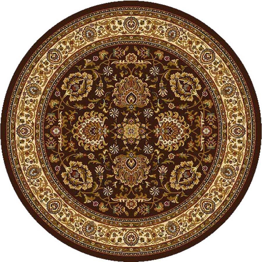Shop Home Dynamix Brussels Round Brown Floral Woven Area ... (900 x 900 Pixel)