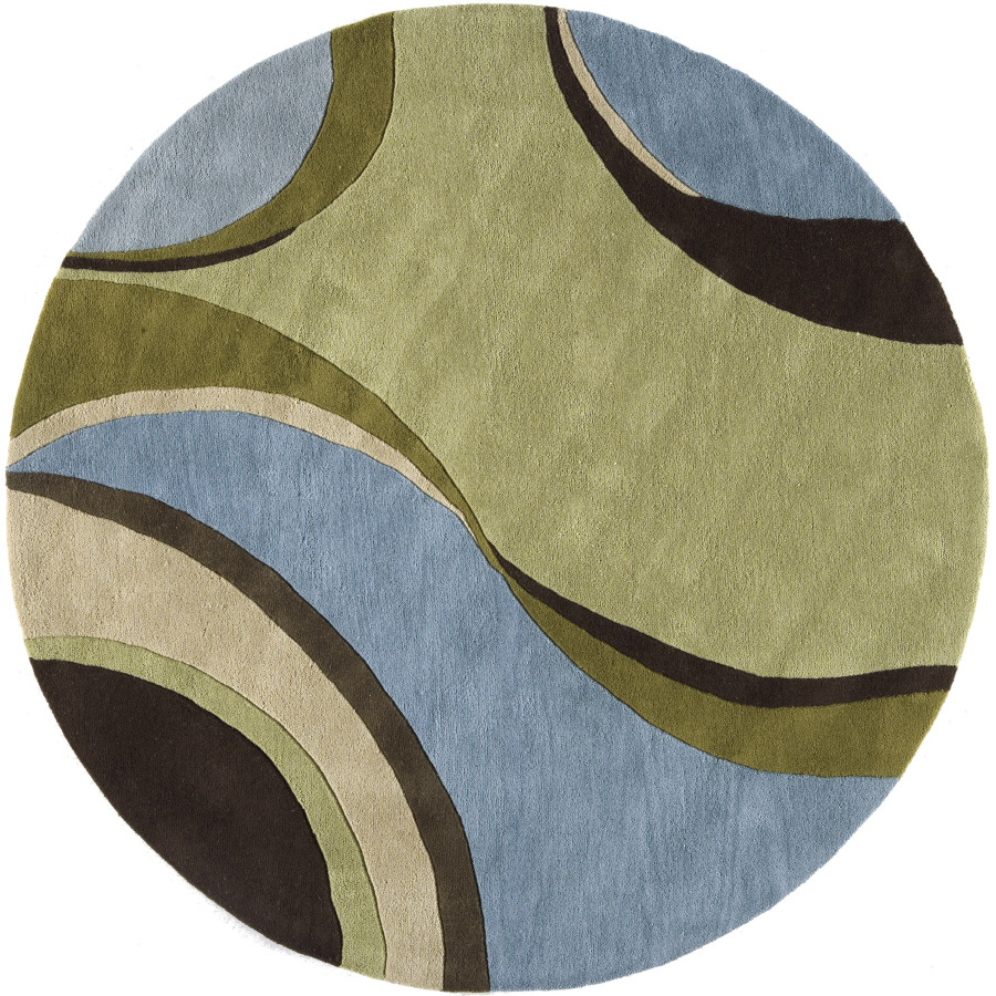 Shop Rugs America 6-ft Round Jamison Sky Flores Area Rug ... (900 x 900 Pixel)