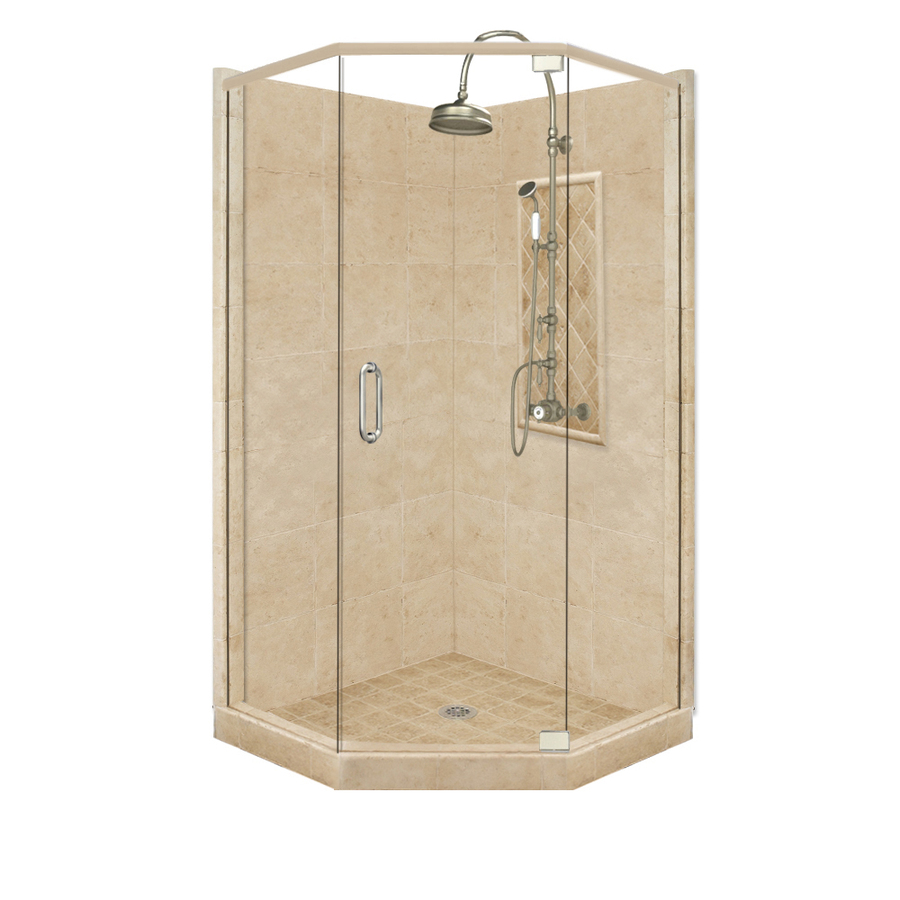 Neo Angle Shower Rod Lowes Shop American Bath Factory Panel Medium Fiberglass and Plastic Neo